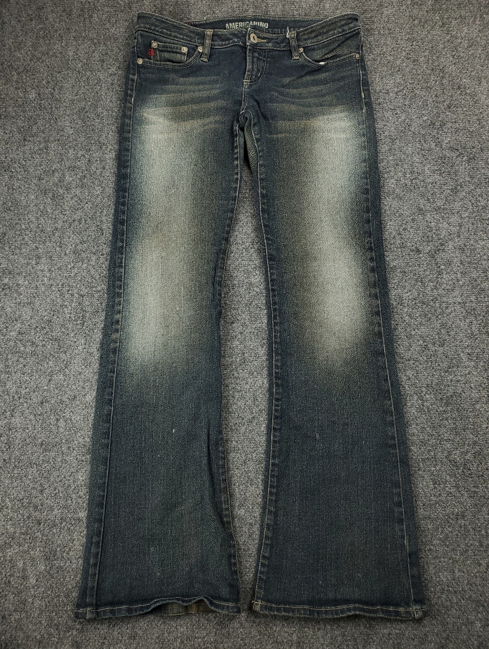 Vintage Y2K Americanino Jeans Low Rise Bootcut Womens 30 Western Flare Leg Dark